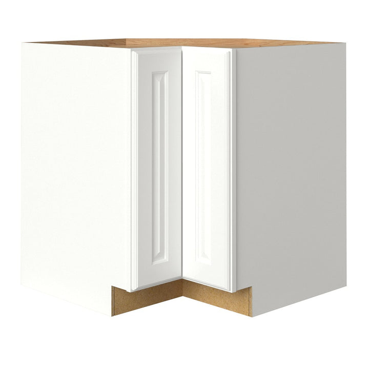 allen + roth Tilson 33-in W x 34.5-in H x 24-in D Linen Lazy Susan Corner Base Fully Assembled Cabinet (Raised Panel Style)