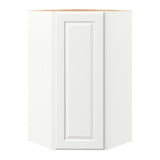 allen + roth Tilson 24-in W x 42.125-in H x 12-in D Linen Diagonal Corner Wall Fully Assembled Cabinet (Raised Panel Square Style)