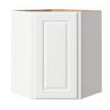 allen + roth Tilson 24-in W x 30.125-in H x 12-in D Linen Diagonal Corner Wall Fully Assembled Cabinet (Raised Panel Square Style)