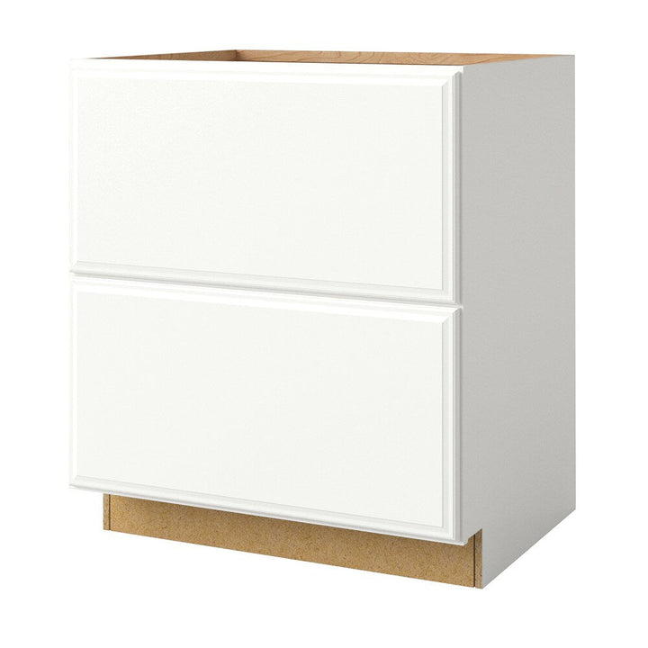 allen + roth Tilson 30-in W x 34.5-in H x 24-in D Linen 2-Drawer Base Fully Assembled Cabinet (Raised Panel Style)