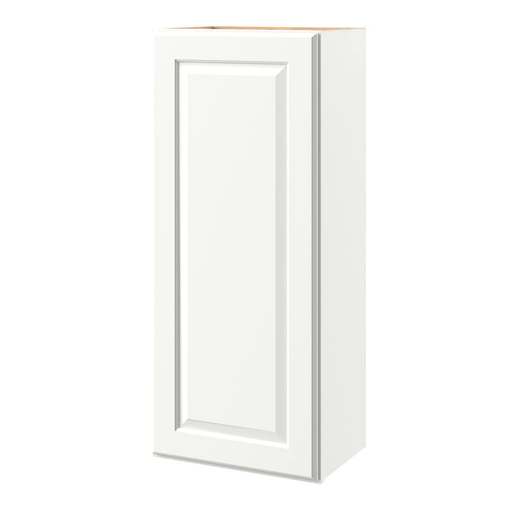 allen + roth Tilson 18-in W x 42.125-in H x 12-in D Linen Wall Fully Assembled Cabinet (Raised Panel Square Door Style)