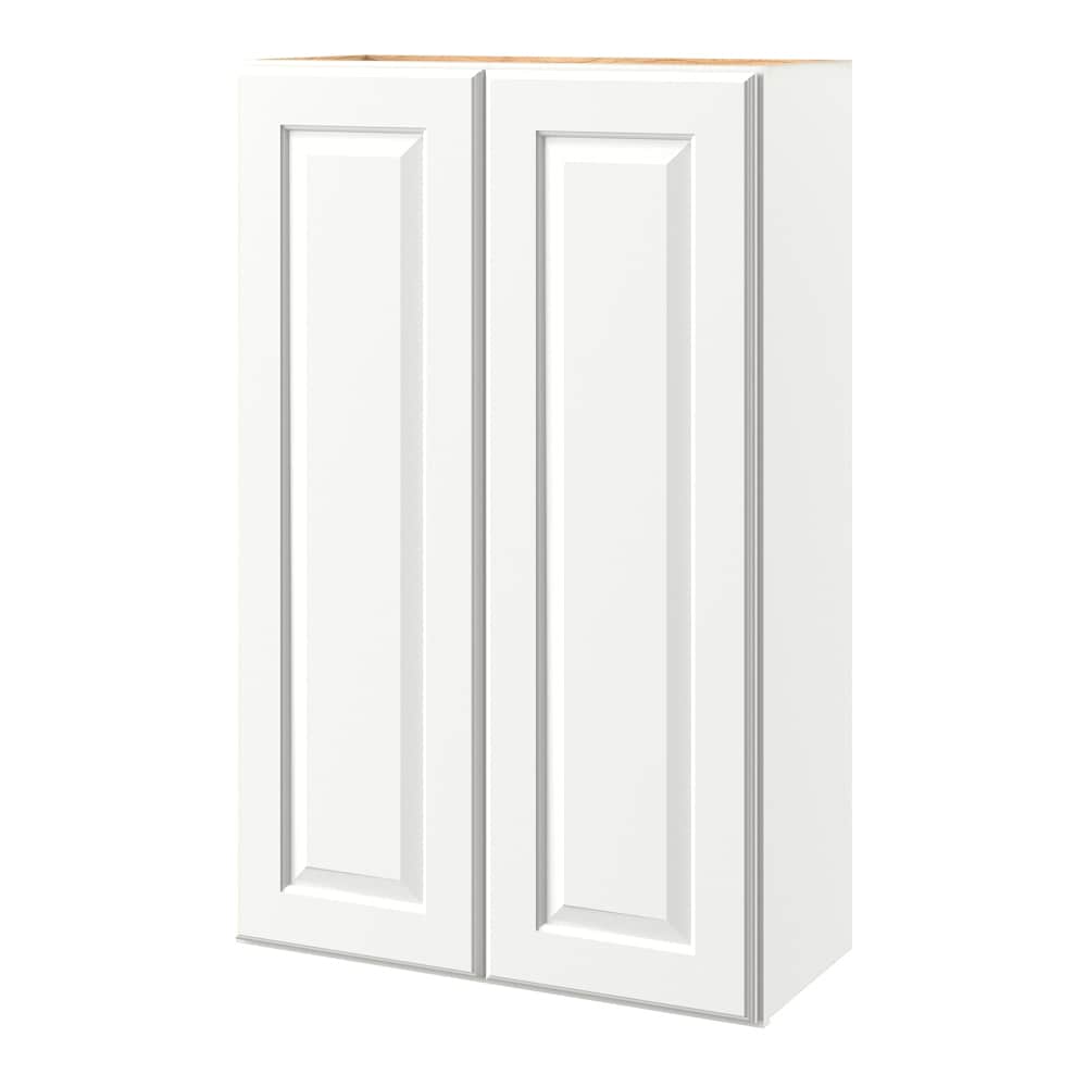 allen + roth Tilson 27-in W x 42.125-in H x 12-in D Linen Wall Fully Assembled Cabinet (Raised Panel Square Door Style)