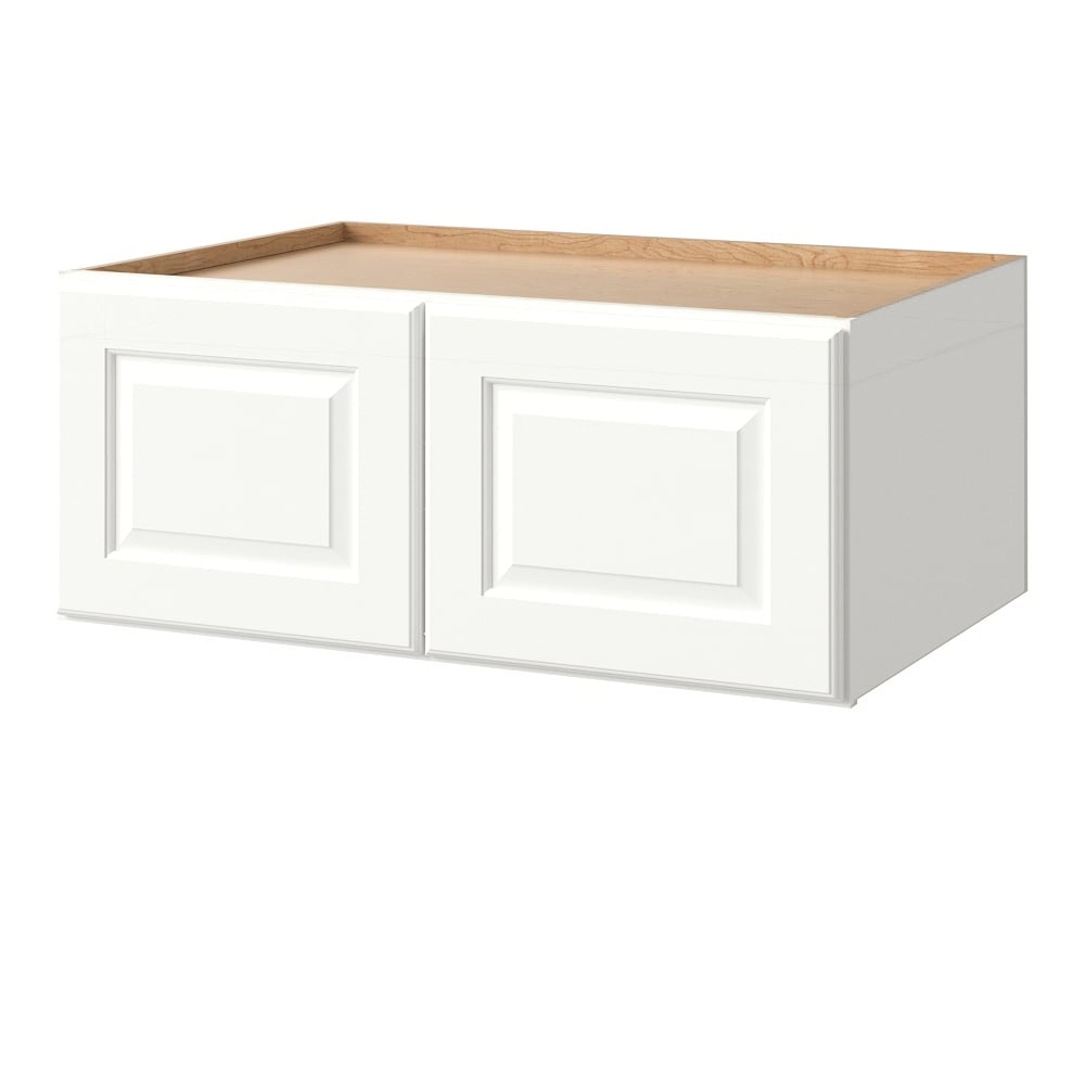 allen + roth Tilson 36-in W x 15.125-in H x 24-in D Linen Wall Fully Assembled Cabinet (Raised Panel Square Door Style)