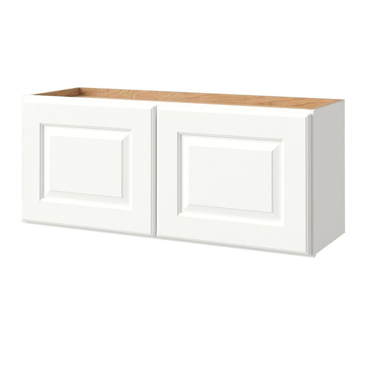 allen + roth Tilson 36-in W x 15.125-in H x 12-in D Linen Wall Fully Assembled Cabinet (Raised Panel Square Door Style)