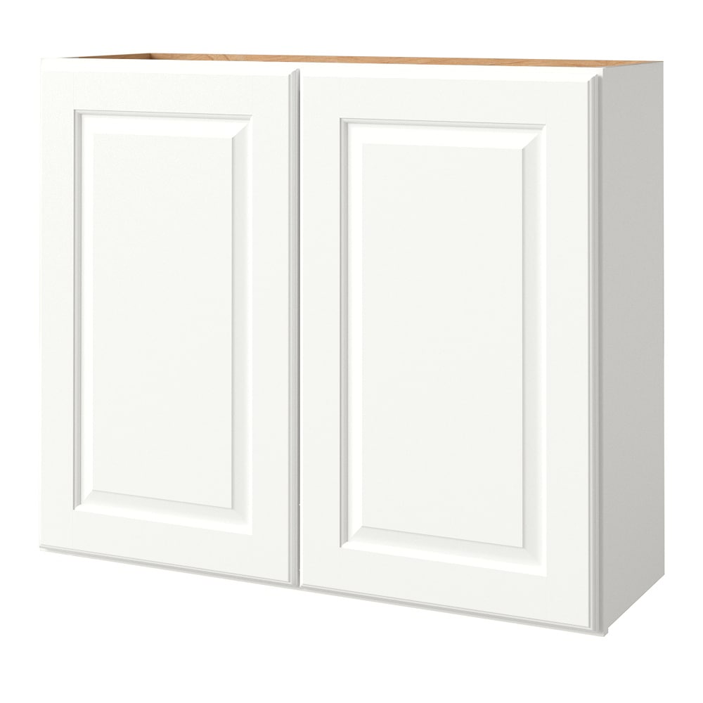allen + roth Tilson 36-in W x 30.125-in H x 12-in D Linen Wall Fully Assembled Cabinet (Raised Panel Square Door Style)