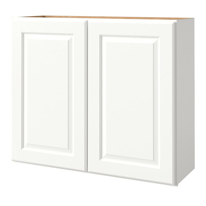 allen + roth Tilson 36-in W x 30.125-in H x 12-in D Linen Wall Fully Assembled Cabinet (Raised Panel Square Door Style)