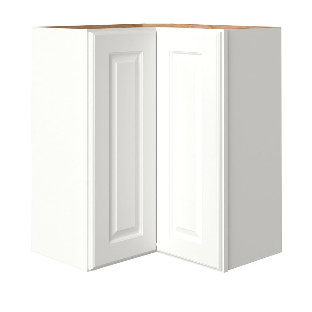 allen + roth Tilson 24-in W x 30.125-in H x 12-in D Linen L-shaped Corner Wall Fully Assembled Cabinet (Raised Panel Square Style)