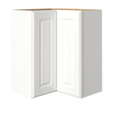 allen + roth Tilson 24-in W x 30.125-in H x 12-in D Linen L-shaped Corner Wall Fully Assembled Cabinet (Raised Panel Square Style)