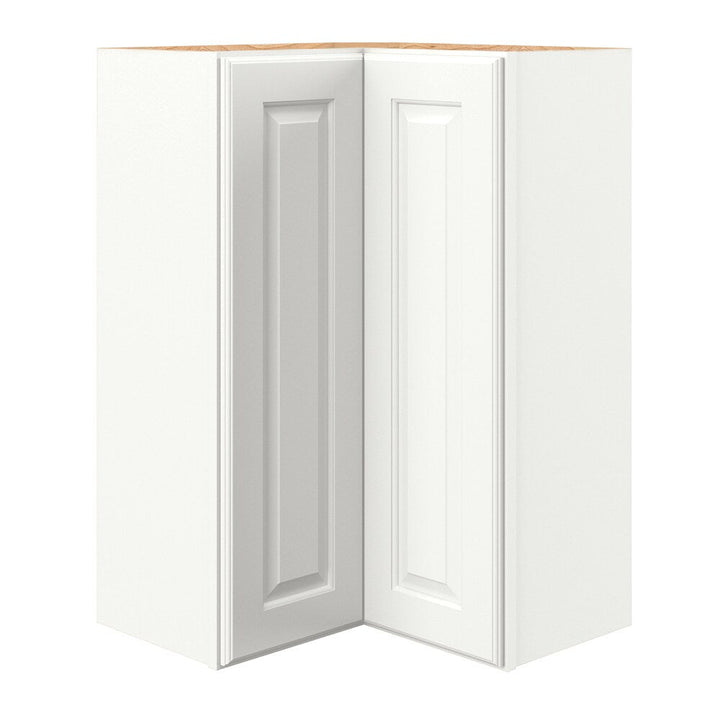 allen + roth Tilson 24-in W x 39.125-in H x 12-in D Linen L-shaped Corner Wall Fully Assembled Cabinet (Raised Panel Square Style)