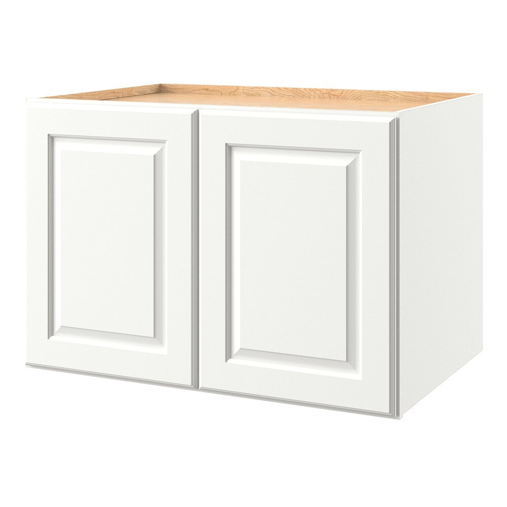 allen + roth Tilson 36-in W x 24.5-in H x 12-in D Linen Wall Fully Assembled Cabinet (Raised Panel Square Door Style)