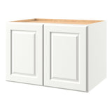 allen + roth Tilson 36-in W x 24.5-in H x 12-in D Linen Wall Fully Assembled Cabinet (Raised Panel Square Door Style)