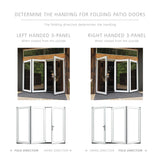 JELD-WEN F-4500 108-in x 80-in x 5-5/8-in Jamb Primed Fiberglass 3-Panel Left-Hand Folding Patio Door with Low-E Tempered Glass