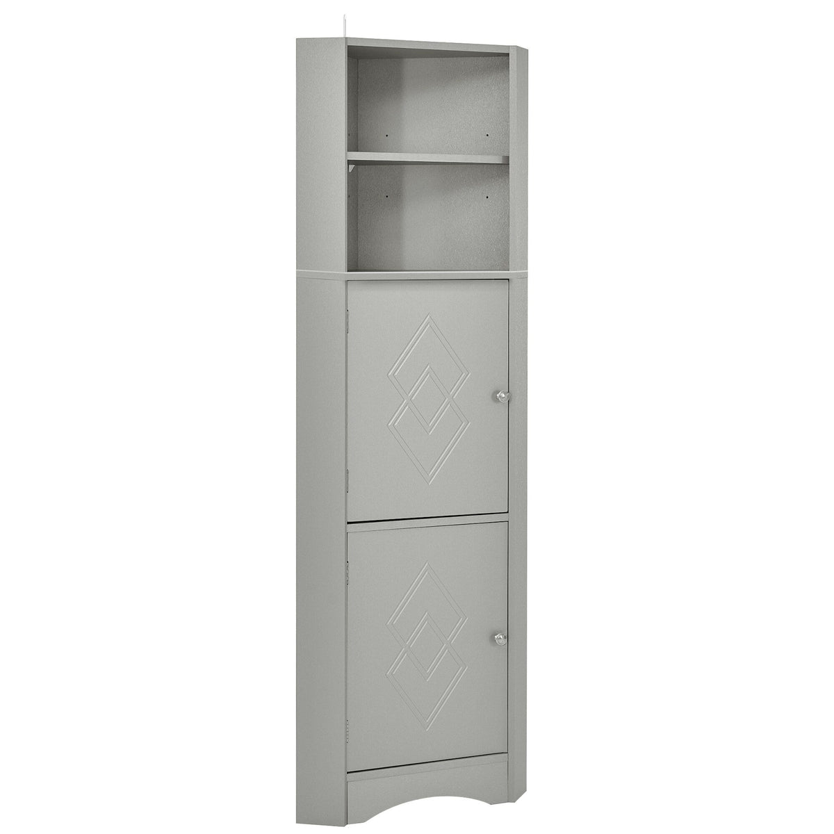 Siavonce 61-in H x 15-in W x 15-in D Grey Wall-mount Utility Storage Cabinet with Adjustable Shelves