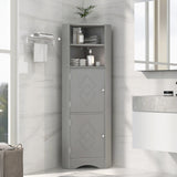 Siavonce 61-in H x 15-in W x 15-in D Grey Wall-mount Utility Storage Cabinet with Adjustable Shelves