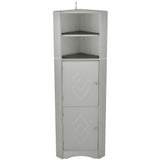 Siavonce 61-in H x 15-in W x 15-in D Grey Wall-mount Utility Storage Cabinet with Adjustable Shelves