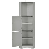Siavonce 61-in H x 15-in W x 15-in D Grey Wall-mount Utility Storage Cabinet with Adjustable Shelves