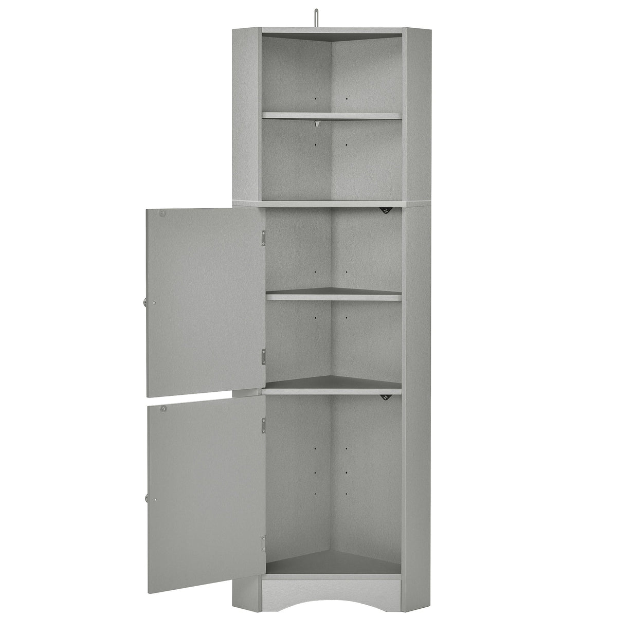 Siavonce 61-in H x 15-in W x 15-in D Grey Wall-mount Utility Storage Cabinet with Adjustable Shelves