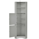 Siavonce 61-in H x 15-in W x 15-in D Grey Wall-mount Utility Storage Cabinet with Adjustable Shelves
