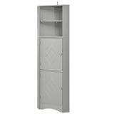 Siavonce 61-in H x 15-in W x 15-in D Grey Wall-mount Utility Storage Cabinet with Adjustable Shelves