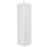 Siavonce 61-in H White MDF Wall-mount Utility Storage Cabinet with Adjustable Shelves
