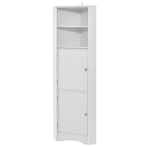 Siavonce 61-in H White MDF Wall-mount Utility Storage Cabinet with Adjustable Shelves