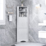 Siavonce 61-in H White MDF Wall-mount Utility Storage Cabinet with Adjustable Shelves