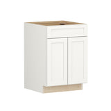 Shenandoah PRO Express Breckenridge 24-in W x 34.5-in H x 24-in D Linen Full Overlay 1-Drawer Base Fully Assembled Plywood Cabinet (Recessed Panel Shaker Style)