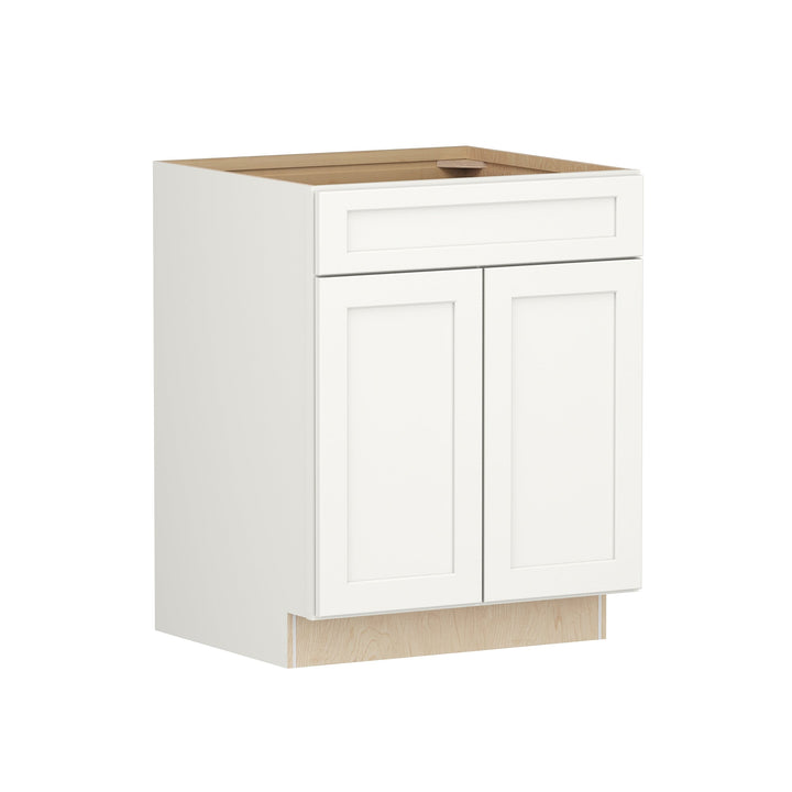 Shenandoah PRO Express Breckenridge 27-in W x 34.5-in H x 24-in D Linen Full Overlay Maple 1-Drawer Base Fully Assembled Plywood Cabinet (Recessed Panel Shaker Style)