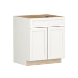 Shenandoah PRO Express Breckenridge 30-in W x 34.5-in H x 24-in D Linen Full Overlay 1-Drawer Base Fully Assembled Plywood Cabinet (Recessed Panel Shaker Style)