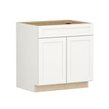 Shenandoah PRO Express Breckenridge 33-in W x 34.5-in H x 24-in D Linen Full Overlay 1-Drawer Base Fully Assembled Plywood Cabinet (Recessed Panel Shaker Style)