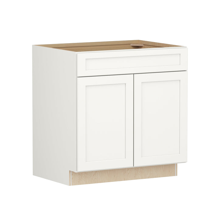 Shenandoah PRO Express Breckenridge 33-in W x 34.5-in H x 24-in D Linen Full Overlay Sink Base Fully Assembled Plywood Cabinet (Recessed Panel Shaker Style)