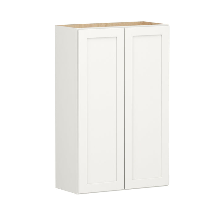 Shenandoah PRO Express Breckenridge 27-in W x 42.125-in H x 12-in D Linen Full Overlay Wall Fully Assembled Plywood Cabinet (Recessed Panel Shaker Door Style)