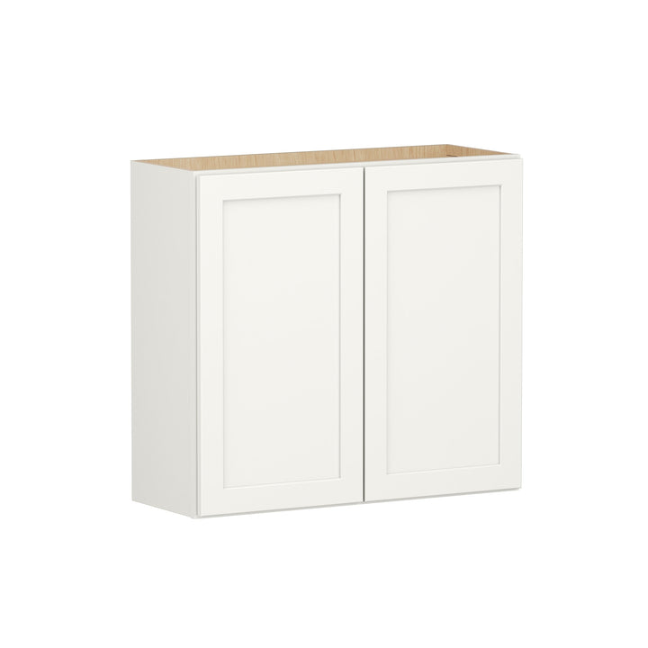 Shenandoah PRO Express Breckenridge 33-in W x 30.125-in H x 12-in D Linen Full Overlay Wall Fully Assembled Plywood Cabinet (Recessed Panel Shaker Door Style)