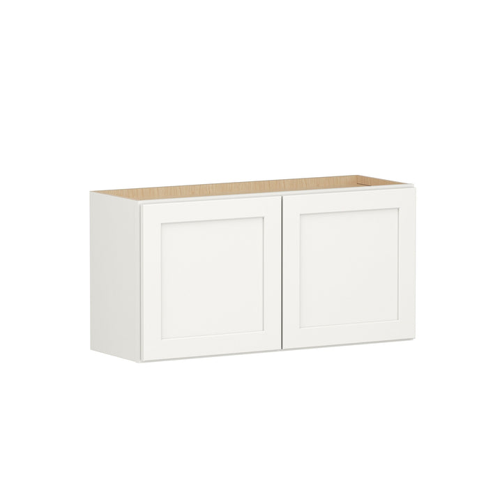 Shenandoah PRO Express Breckenridge 36-in W x 18.125-in H x 12-in D Linen Full Overlay Wall Fully Assembled Plywood Cabinet (Recessed Panel Shaker Door Style)