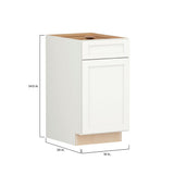 Shenandoah PRO Express Breckenridge 18-in W x 34.5-in H x 24-in D Linen Full Overlay 1-Drawer Base Fully Assembled Plywood Cabinet (Recessed Panel Shaker Style)