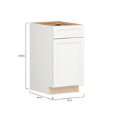 Shenandoah PRO Express Breckenridge 18-in W x 34.5-in H x 24-in D Linen Full Overlay 1-Drawer Pull-out Wastebasket Base Fully Assembled Plywood Cabinet (Recessed Panel Style)