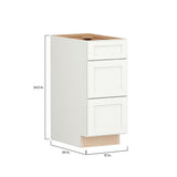 Shenandoah PRO Express Breckenridge 15-in W x 34.5-in H x 24-in D Linen Full Overlay 3-Drawer Base Fully Assembled Plywood Cabinet
