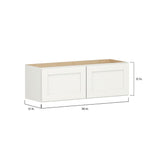 Shenandoah PRO Express Breckenridge 36-in W x 12.125-in H x 12-in D Linen Full Overlay Wall Fully Assembled Plywood Cabinet (Recessed Panel Shaker Door Style)