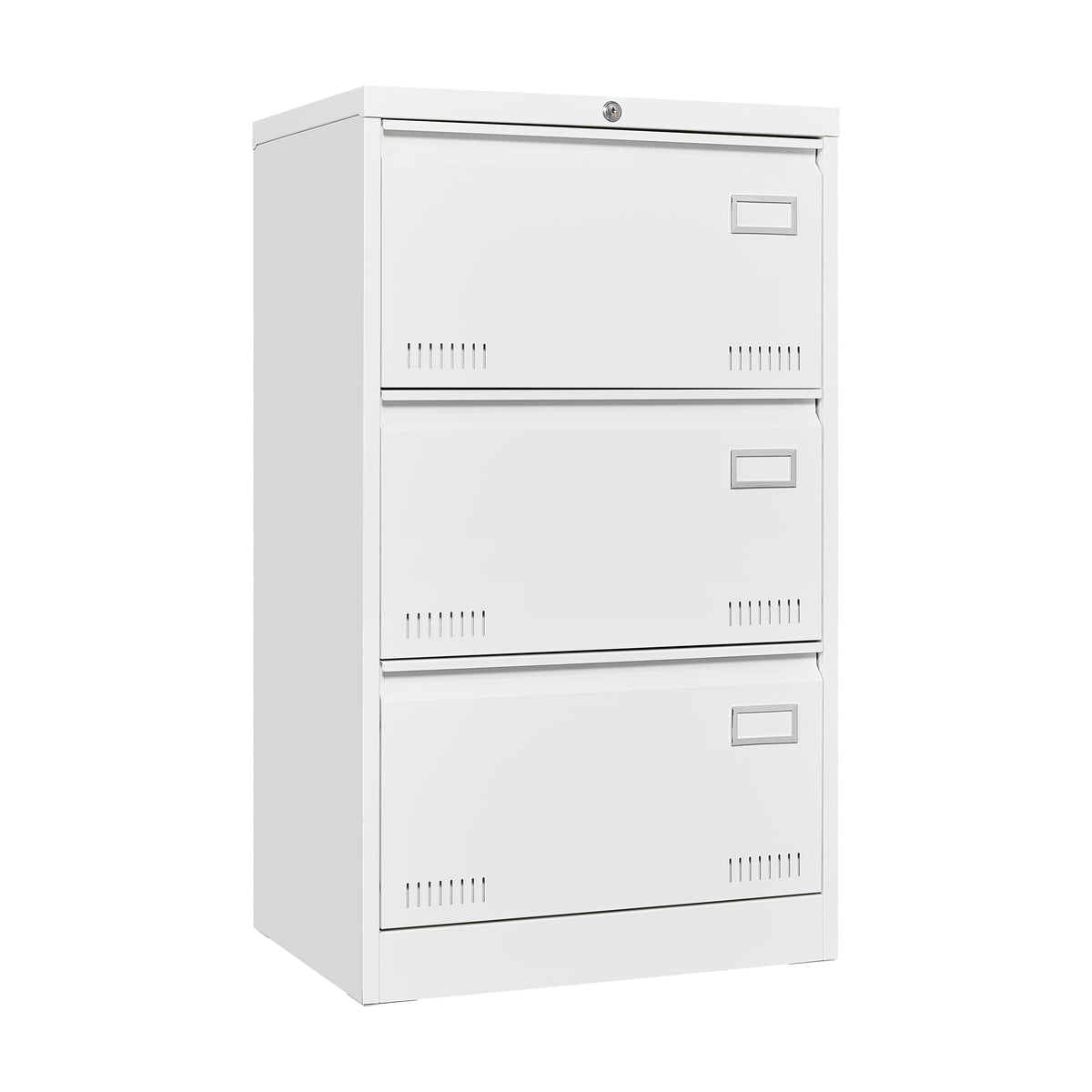 Mondawe White 3-Drawer 23.62-in File Cabinet