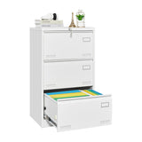 Mondawe White 3-Drawer 23.62-in File Cabinet