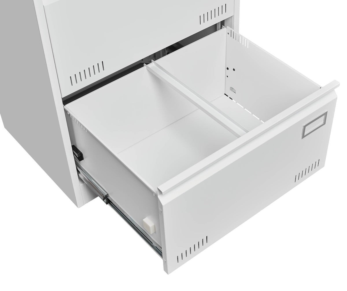 Mondawe White 3-Drawer 23.62-in File Cabinet