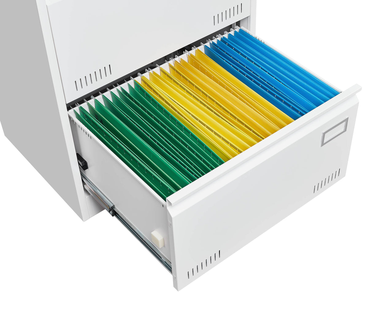 Mondawe White 3-Drawer 23.62-in File Cabinet