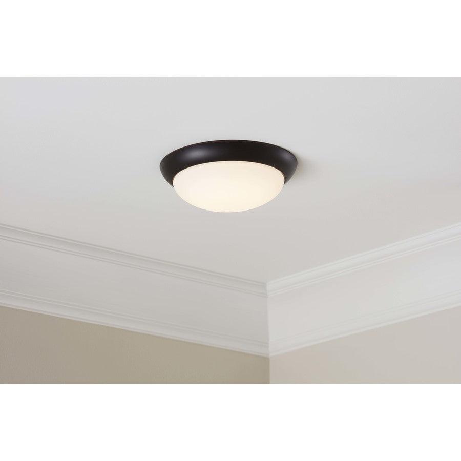 Project Source 2-Pack 11-in Brushed Nickel Traditional Integrated LED Flush Mount Light ENERGY STAR - Super Arbor