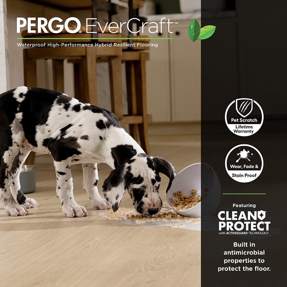 Pergo EverCraft Sonoma Trail Oak Resilient Flooring - Waterproof & Sustainable