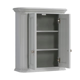 allen + roth 26-in x 30-in x 10-in Light Gray Bathroom Wall Cabinet