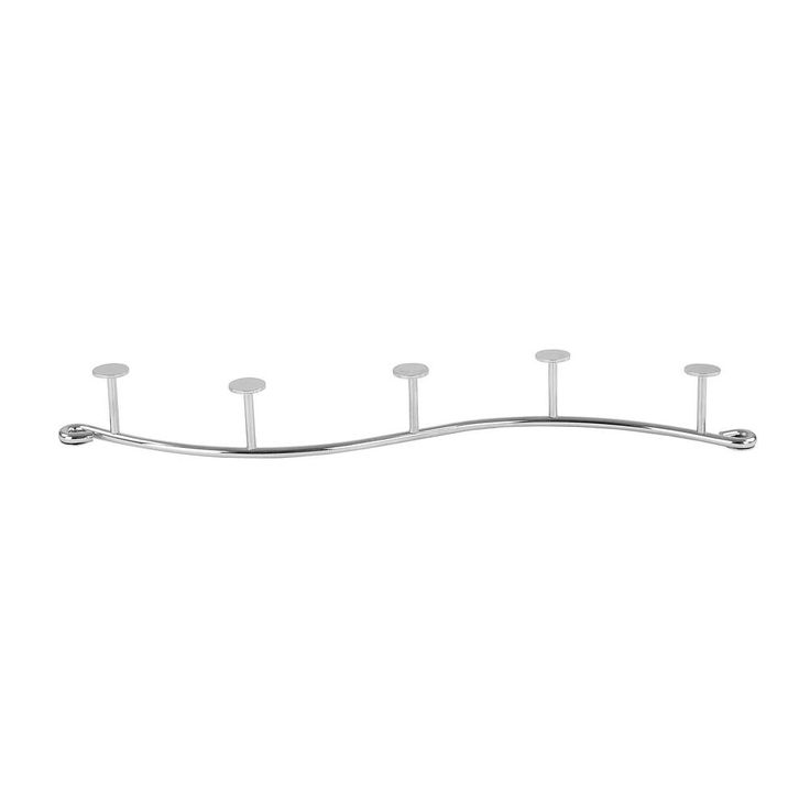 Sweep 5-Hook Single Wall Mount Rack in Chrome