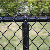 Everbilt 48 in. x 50 ft. 9-Gauge Galvanized Steel Black Chain Link Fence Fabric