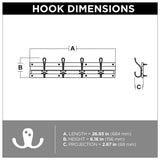 Rustic 27 in. L Brown and Black Hook Rail - Super Arbor