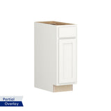 Shenandoah PRO Express Breckenridge 12-in W x 34.5-in H x 24-in D Linen Partial Overlay 1-Drawer Base Fully Assembled Plywood Cabinet (Recessed Panel Shaker Style)