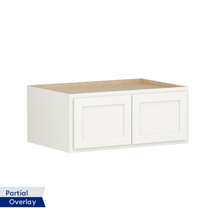 Shenandoah PRO Express Breckenridge 36-in W x 18.125-in H x 24-in D Linen Partial Overlay Wall Fully Assembled Plywood Cabinet (Recessed Panel Shaker Door Style)